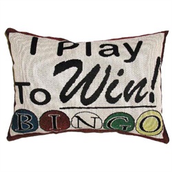 I Play to Win Throw Pillow