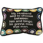 My Husband… Throw Pillow