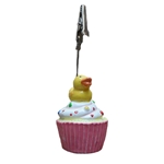 Bucky the Duck on a Cupcake Ticket Holder