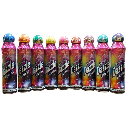 Lot De 6 Encres Pailletées Dazzle Glitter Bingo Dauber - 3 Oz (env. 90ml) Chaque - Neuf