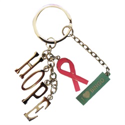 Hope Ribbon Promotional Key Ring