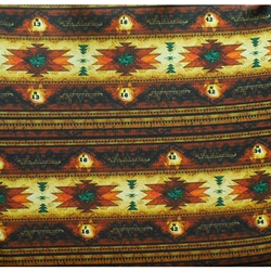 Southwest Double Seat Cushion with Flap Black