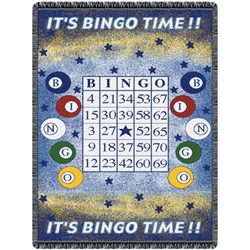 It's Bingo Time 2-Layer Throw Blanket