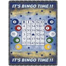 It's Bingo Time 2-Layer Throw Blanket